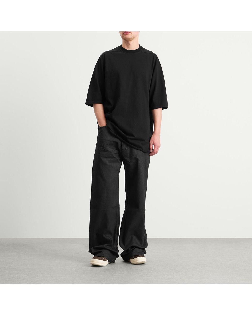 Rick Owens Black Jumbo Tee for men