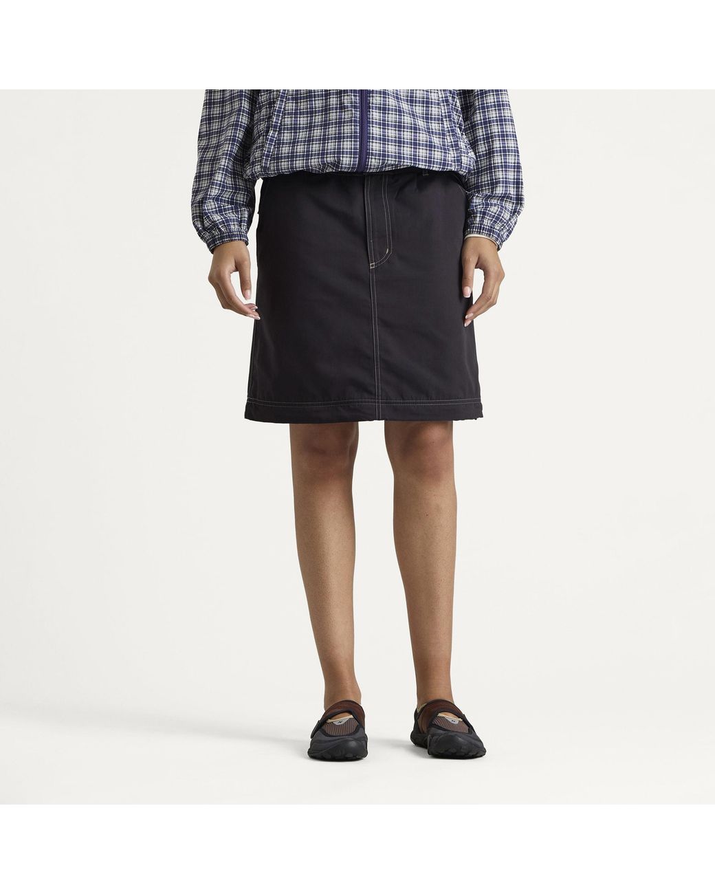 Gramicci Black Zip Off Midi Skirt