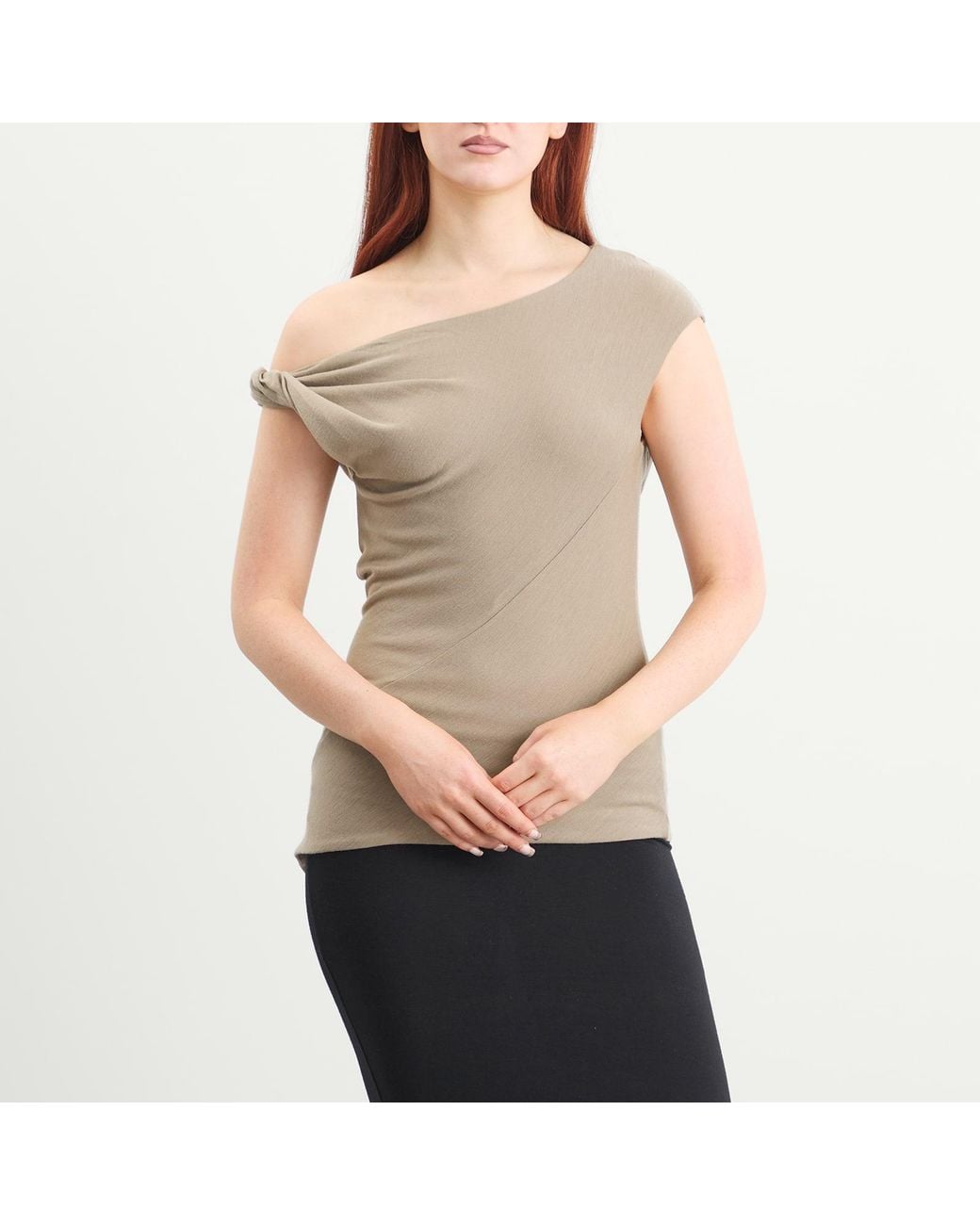 Entire studios Natural Jersey Twist Top