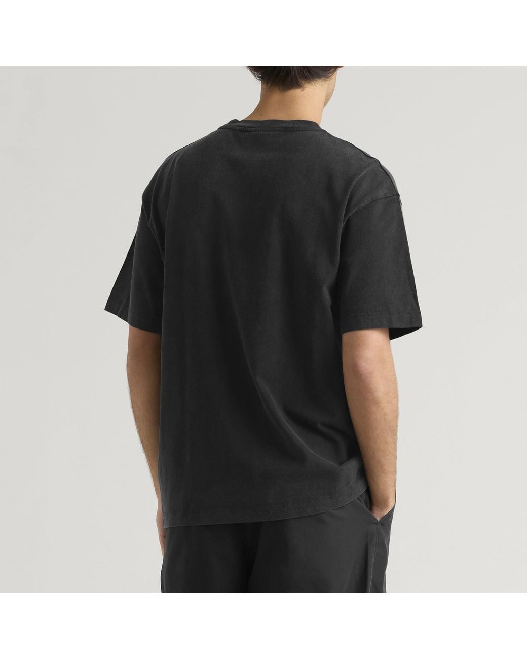 Drole de Monsieur Black Faded Glass Lion T-Shirt for men