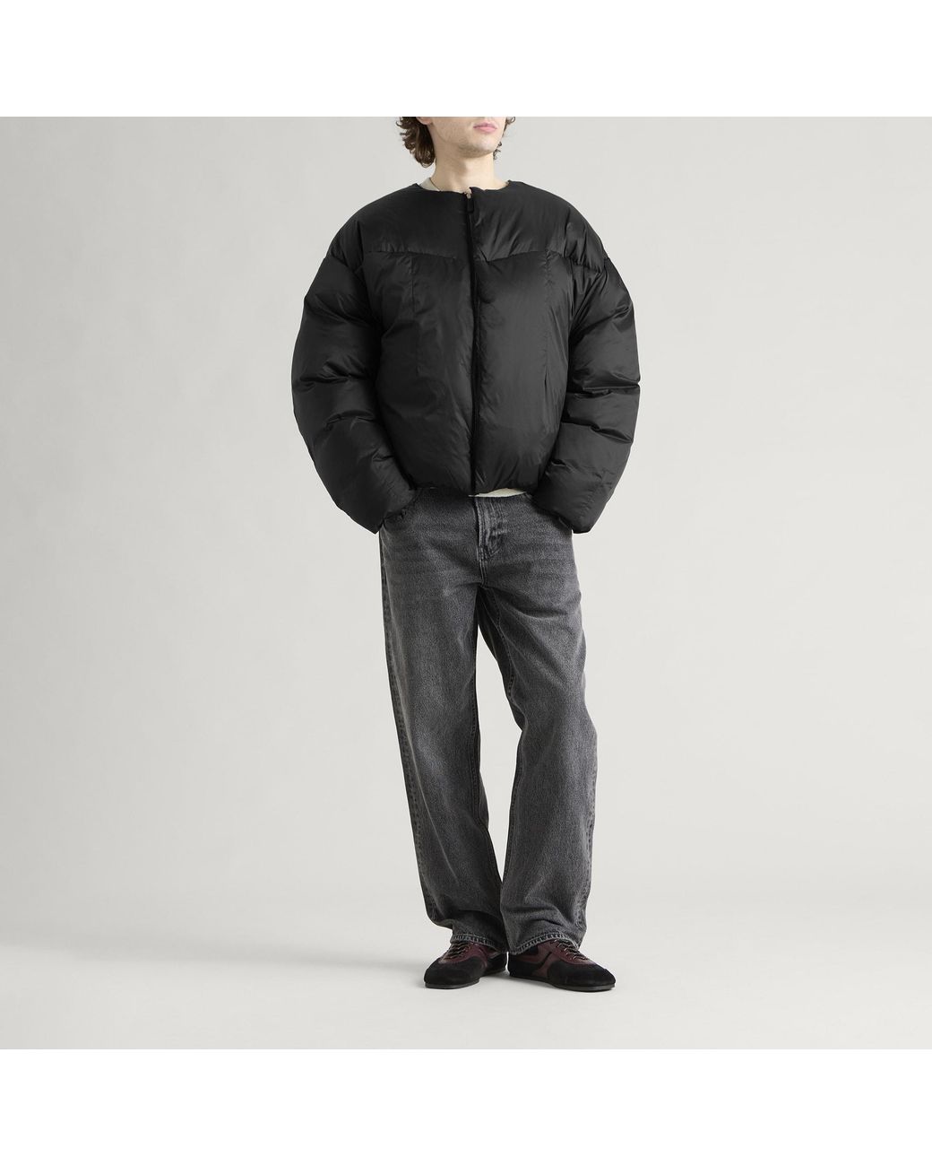 Entire studios Black Pod Puffer Jacket for men