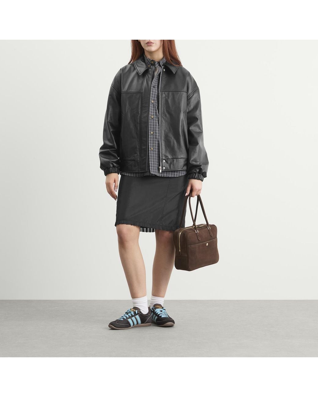 DUNST Brown Suede Shoulder Bag