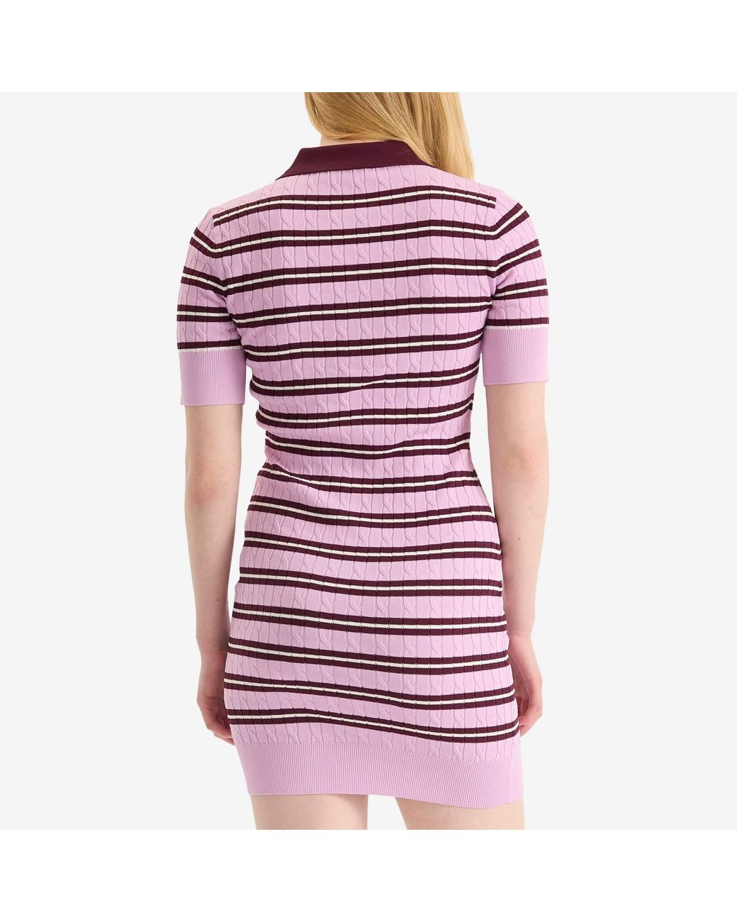 GOOD AMERICAN Red Cable Knit Mini Dress