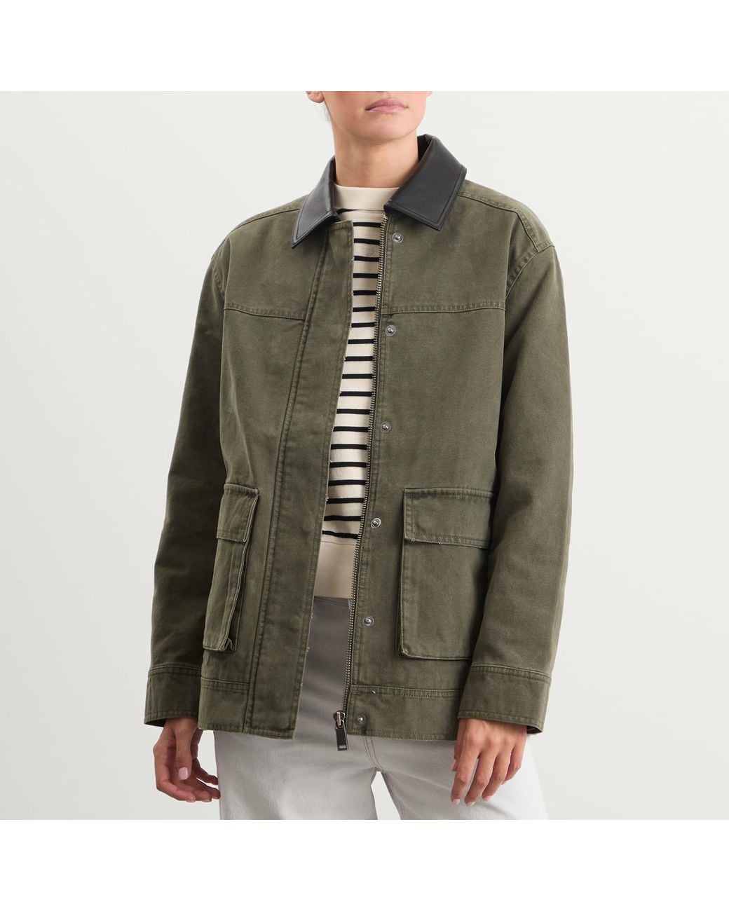 Anine Bing Green Sean Wax Jacket