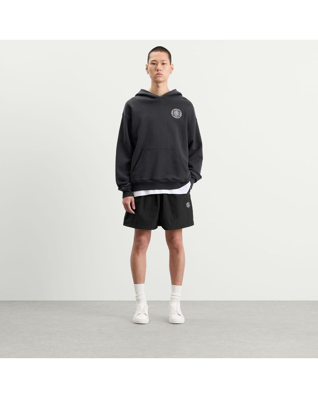 END. Black Flight Drawstring Shorts