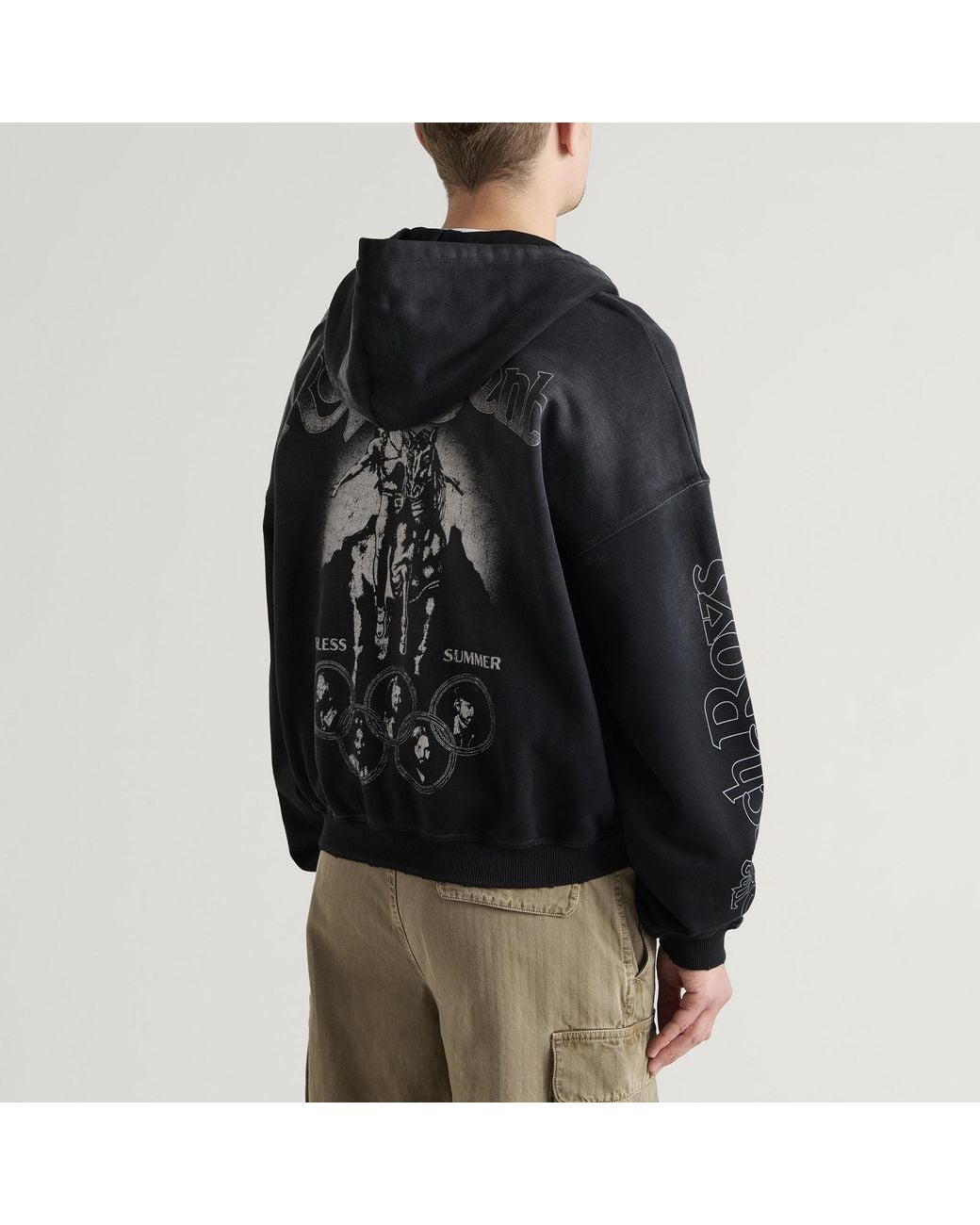 Represent Black Beach Boys Endless Summer Zip Through Hoodie for men