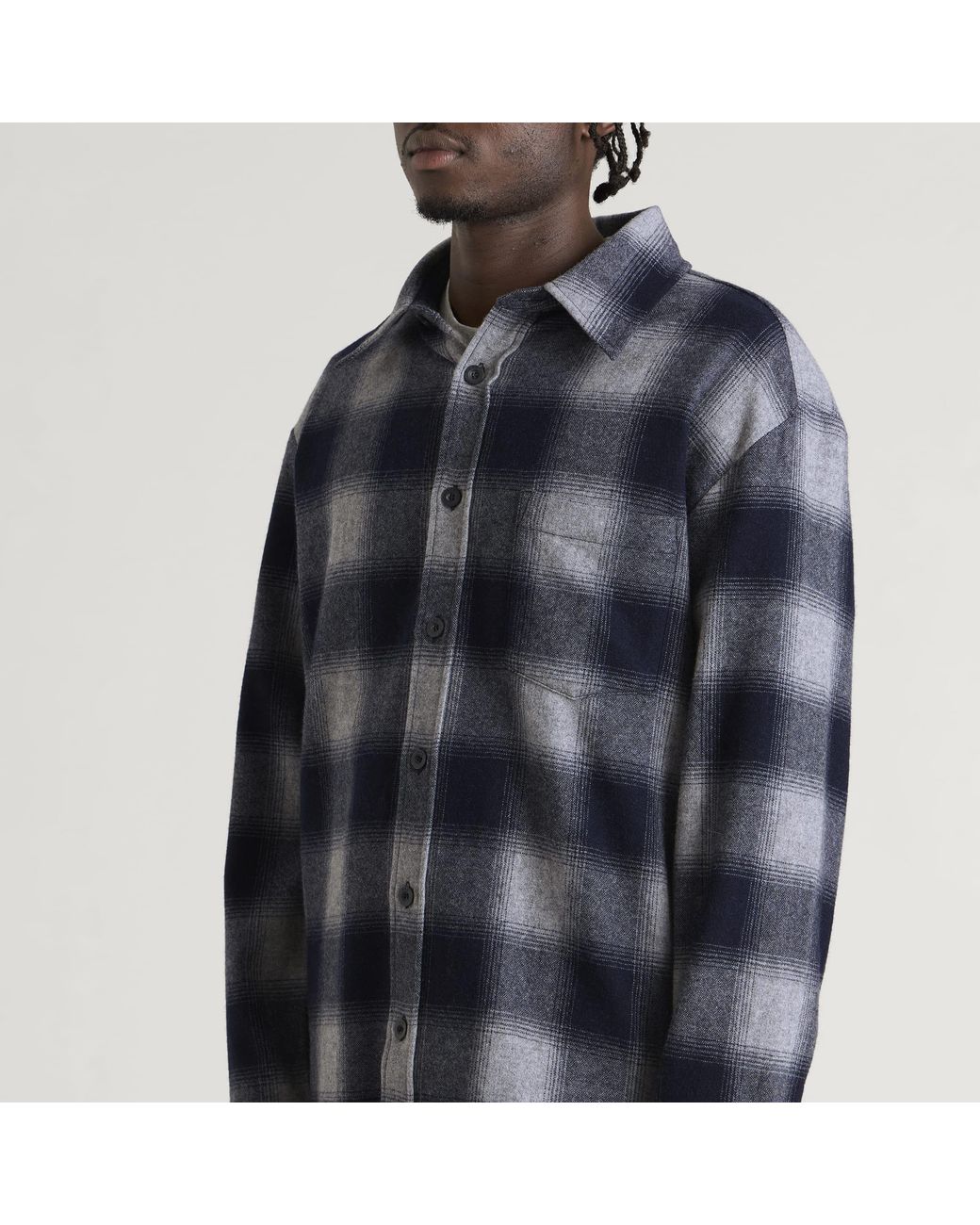 A.P.C. Blue Malaury Check Wool Overshirt for men