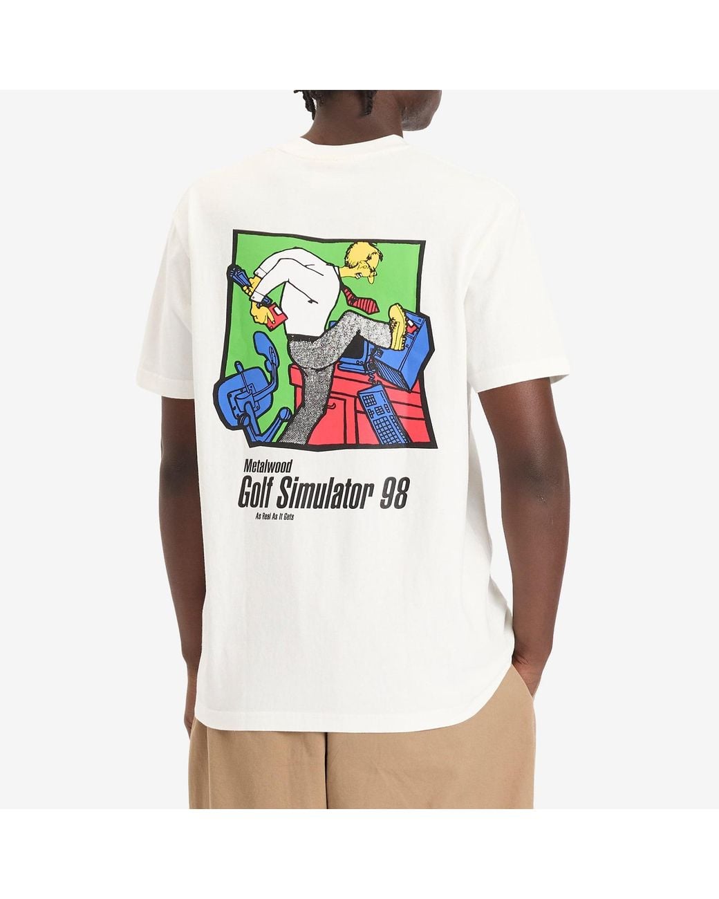 METALWOOD STUDIO White Simulator 98 T-Shirt for men