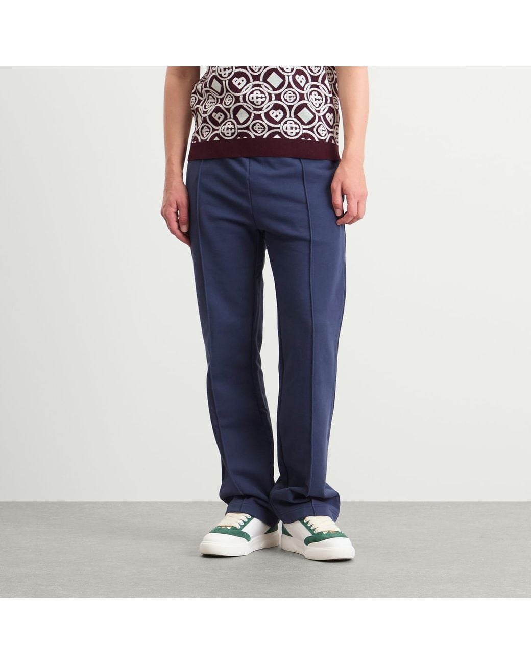 Casablanca Blue Loopback Patch Open Hem Jogger for men