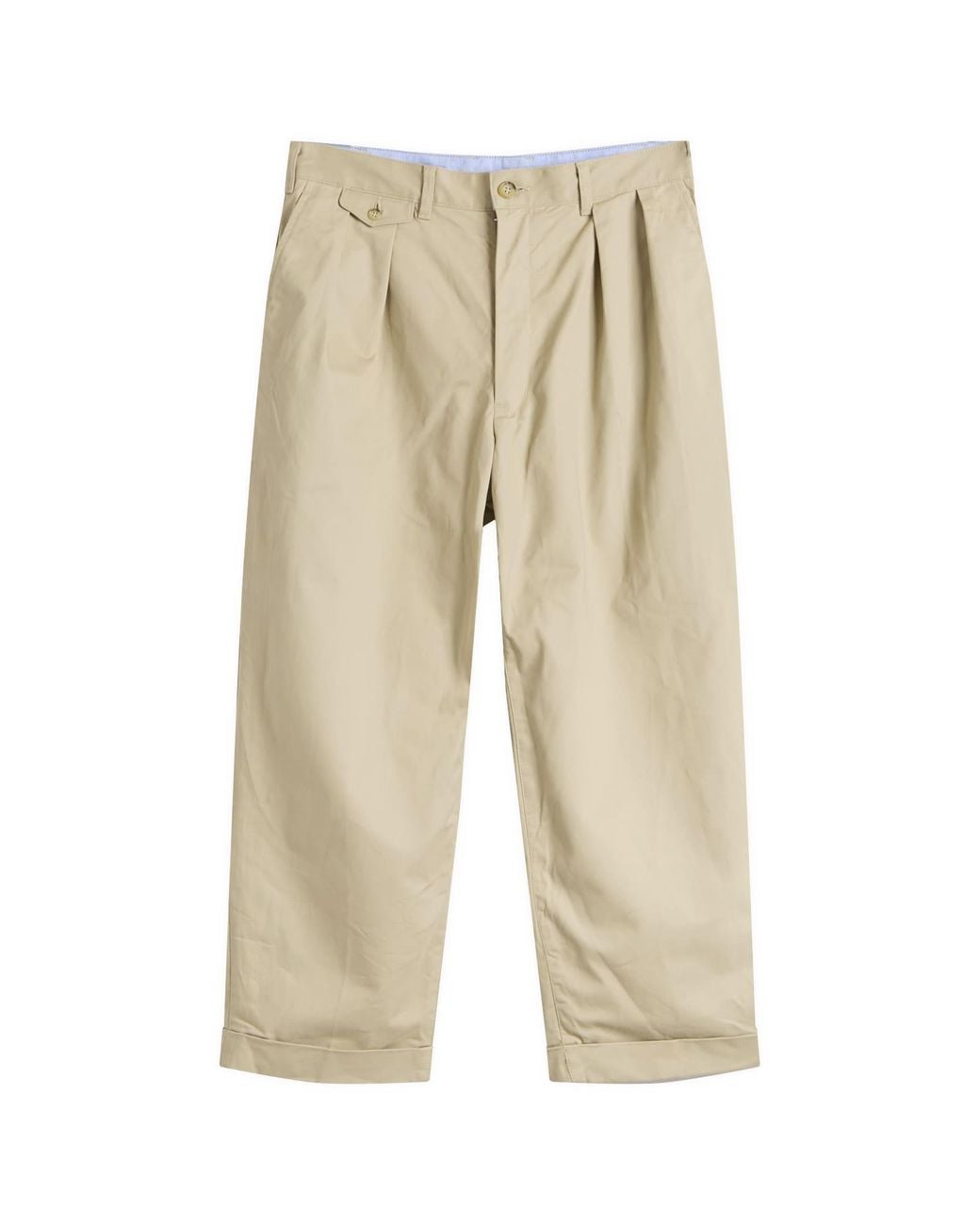 Beams Plus Natural 2 Pleat Chino for men