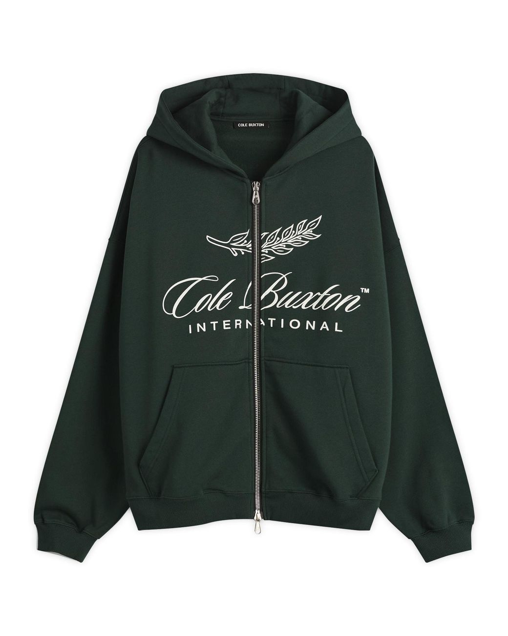 Cole Buxton Green International Zip Hoodie for men