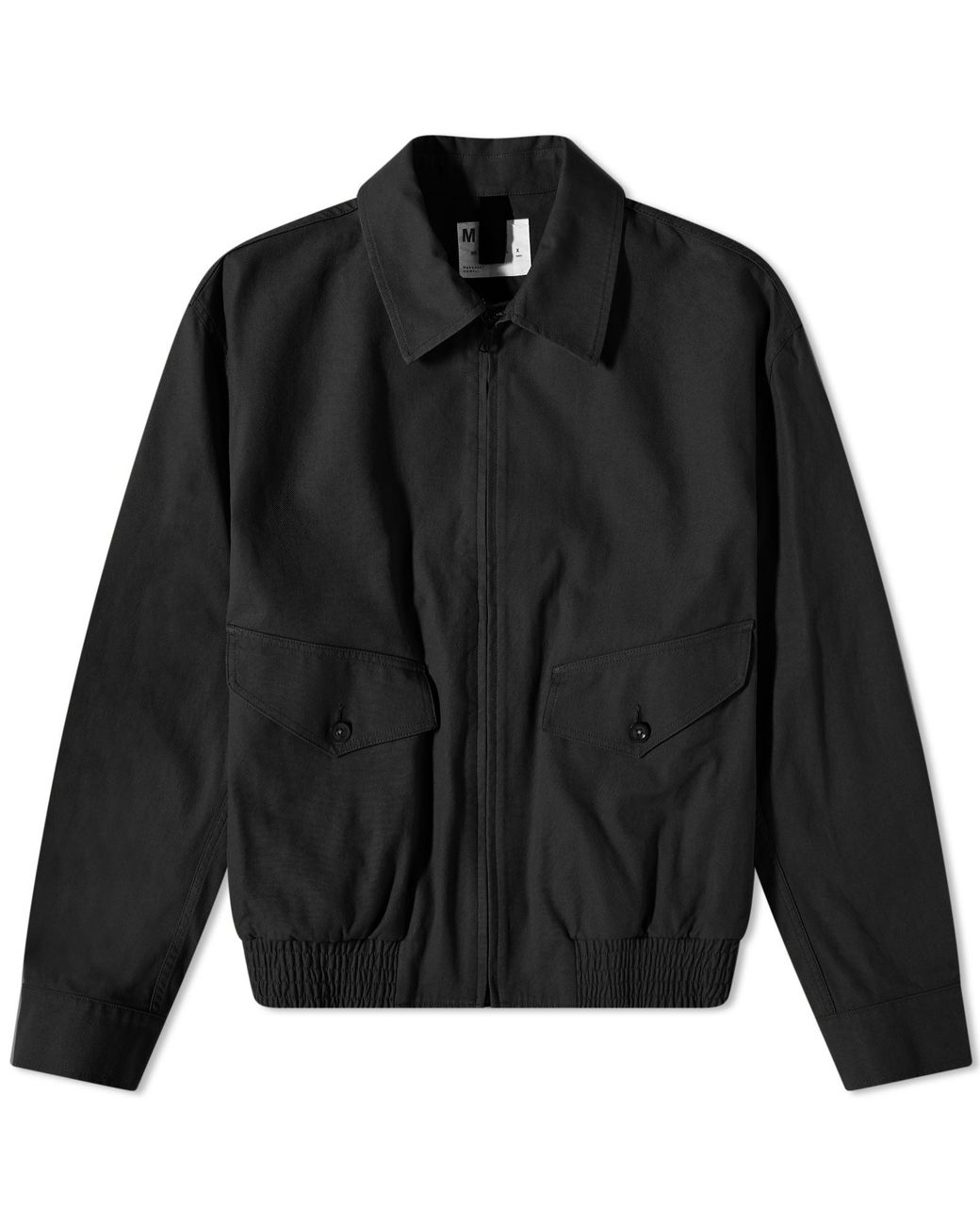 MHL by Margaret Howell Slant Pocket Bomber Jacket in Black