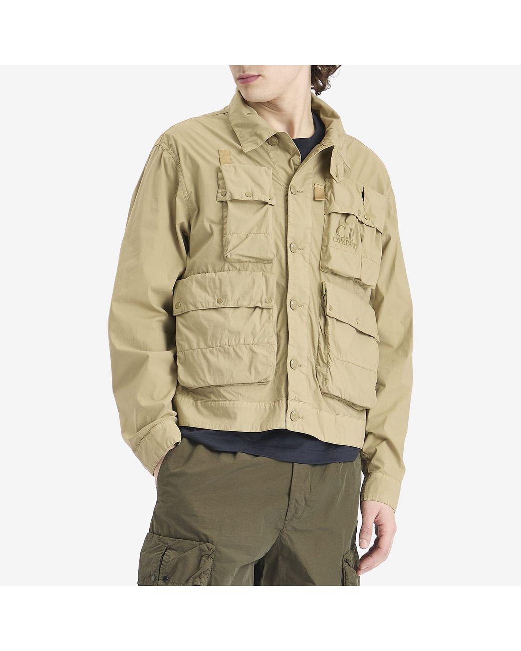 ジャケット・アウター C.P COMPANY double pocket short blouson C.P. Company Multi Pocket Short Jacket in Natural for Men | Lyst