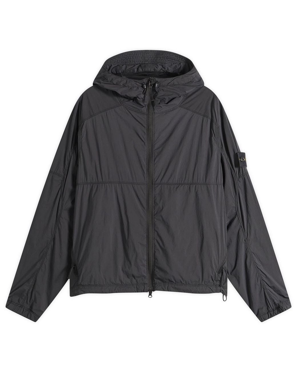 Stone Island Black Ultralight Nylon Stretch-Tc Hooded Jacket for men