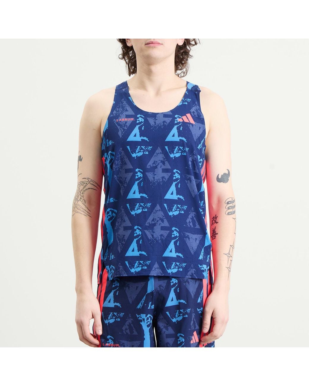 Adidas Blue X Labrum Race Singlet for men