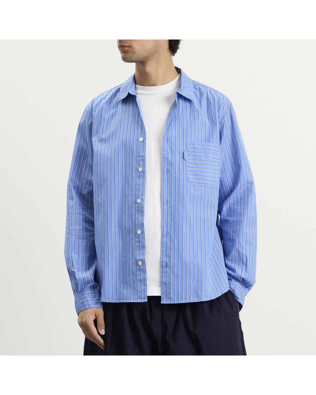 YMC Blue Curtis Shirt for men