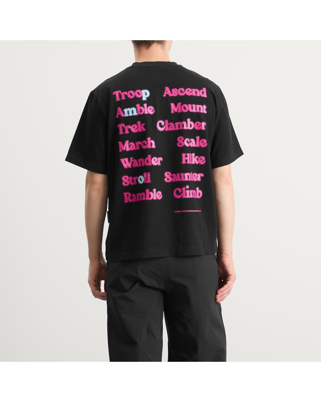 Purple Mountain Observatory Black Ascend T-Shirt for men