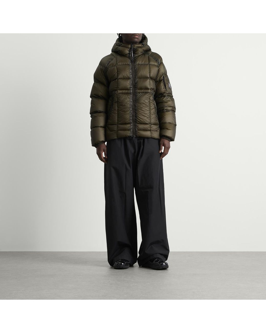 C P Company Green Dd-Shell Hooded Down Jacket for men