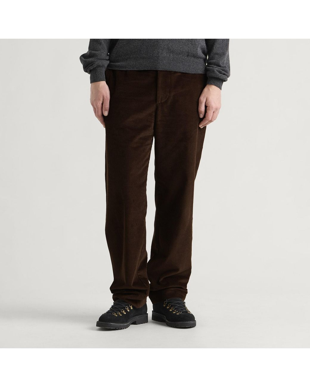 Moncler Black Corduroy Trousers for men