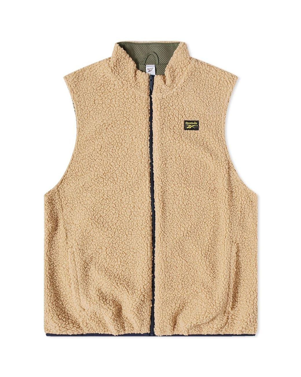 Reebok Cord Sherpa Vest in Natural for Men | Lyst Canada