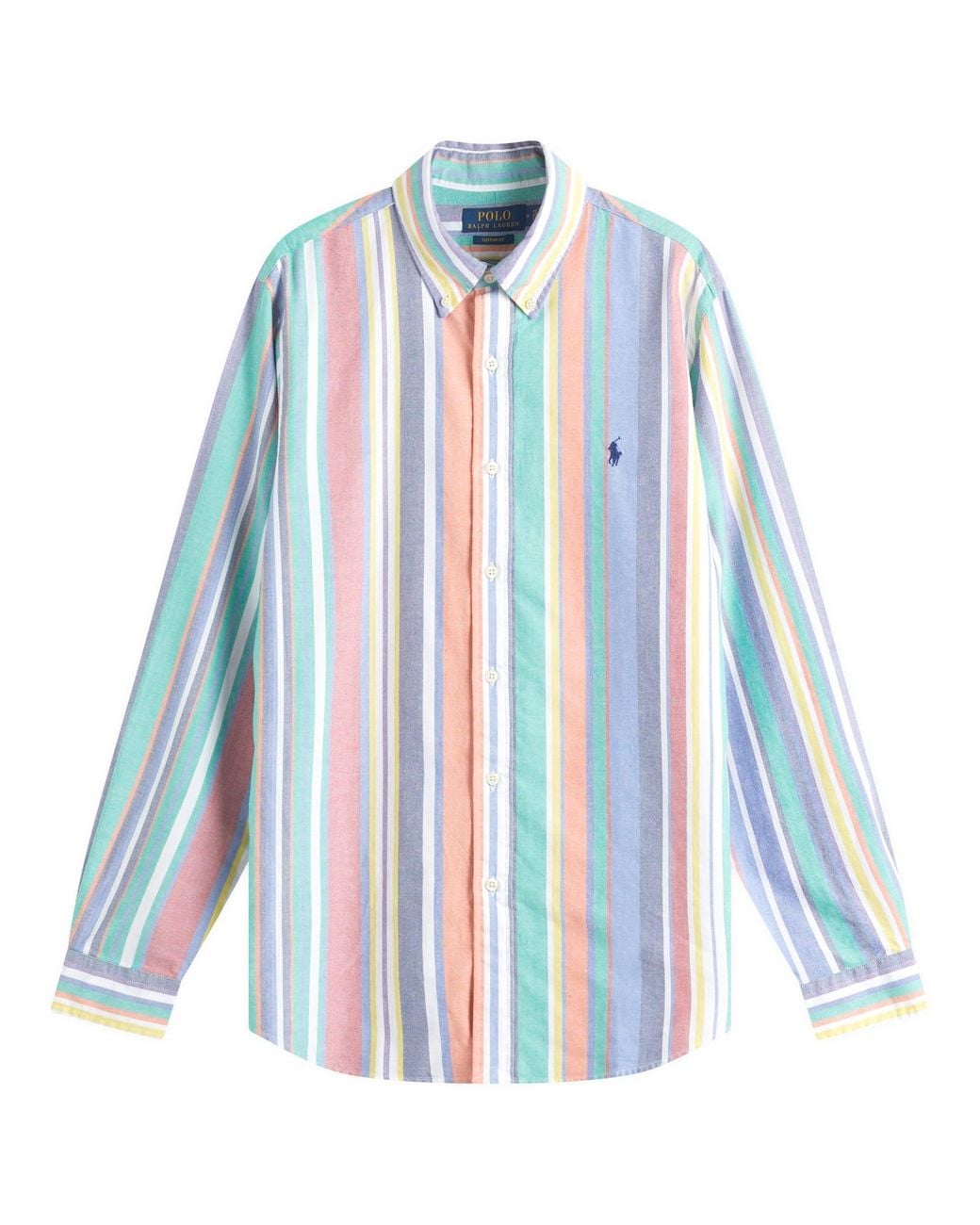 Polo Ralph Lauren Button Down Stripe Oxford Shirt in Blue for Men | Lyst UK