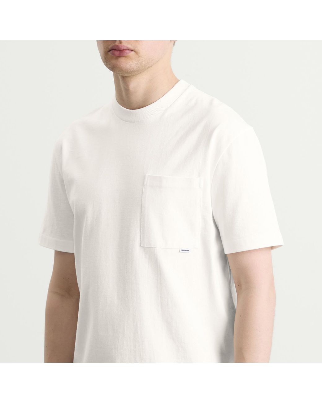 Jil Sander White Jil Logo T-Shirt for men
