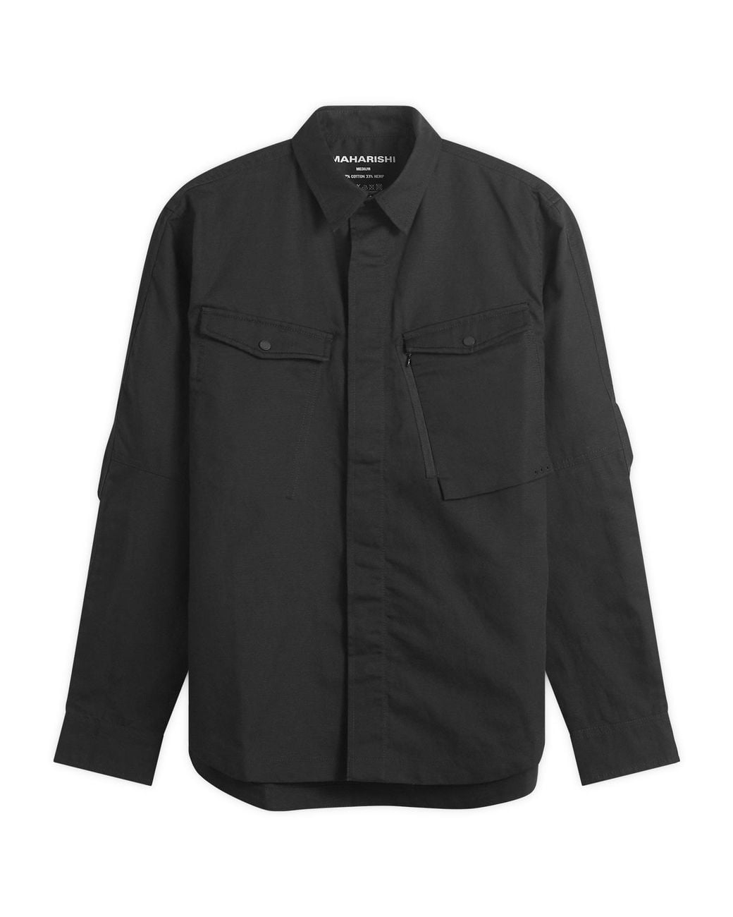 Maharishi Black Hemp Custom Shirt for men