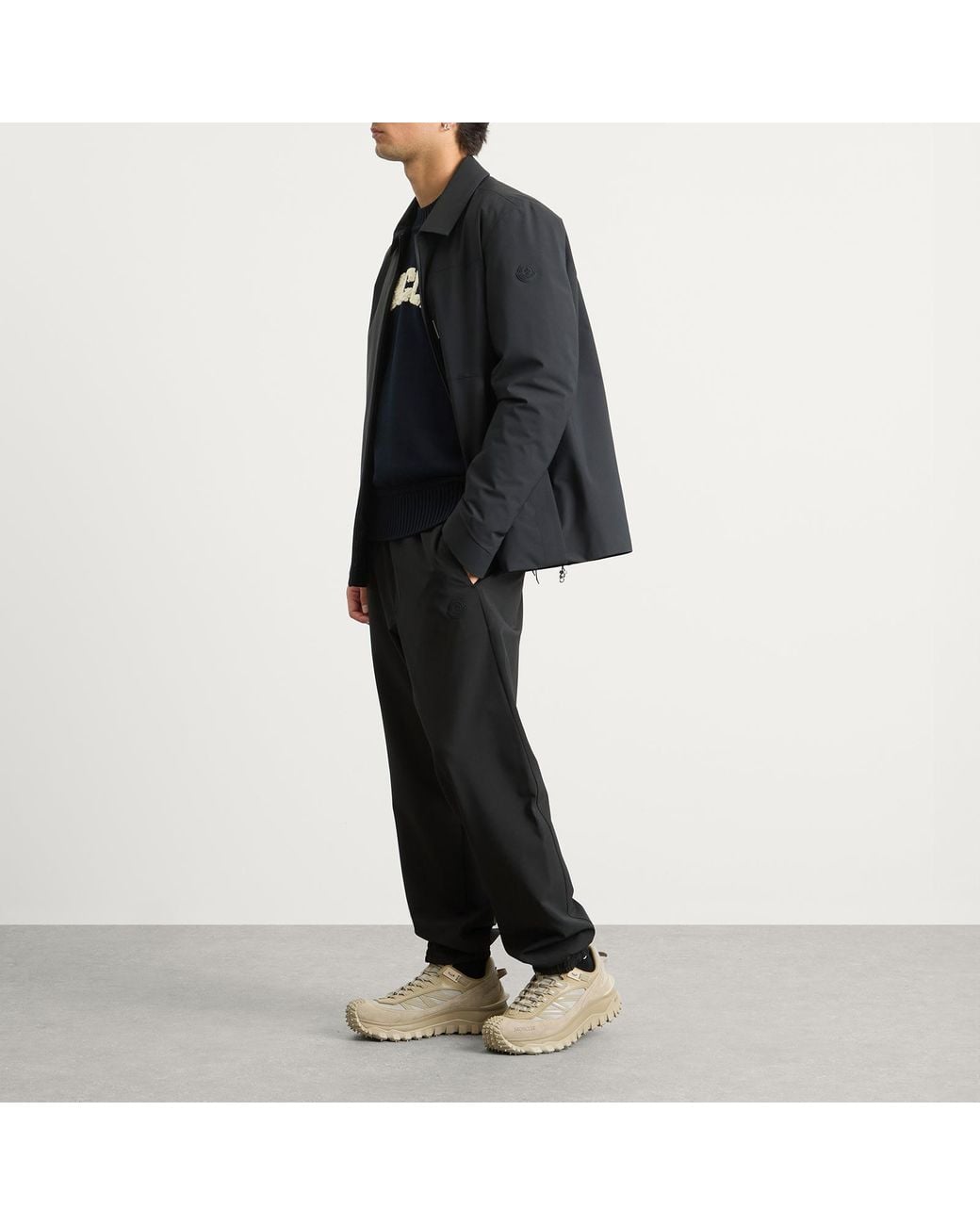 Moncler Black Soft Twill Tech Pant for men