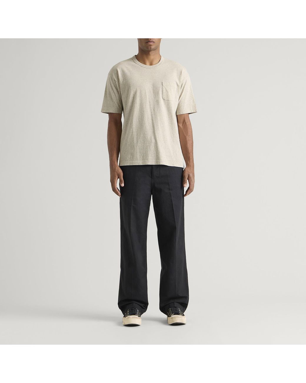 Visvim Natural Jumbo Damaged T-Shirt for men