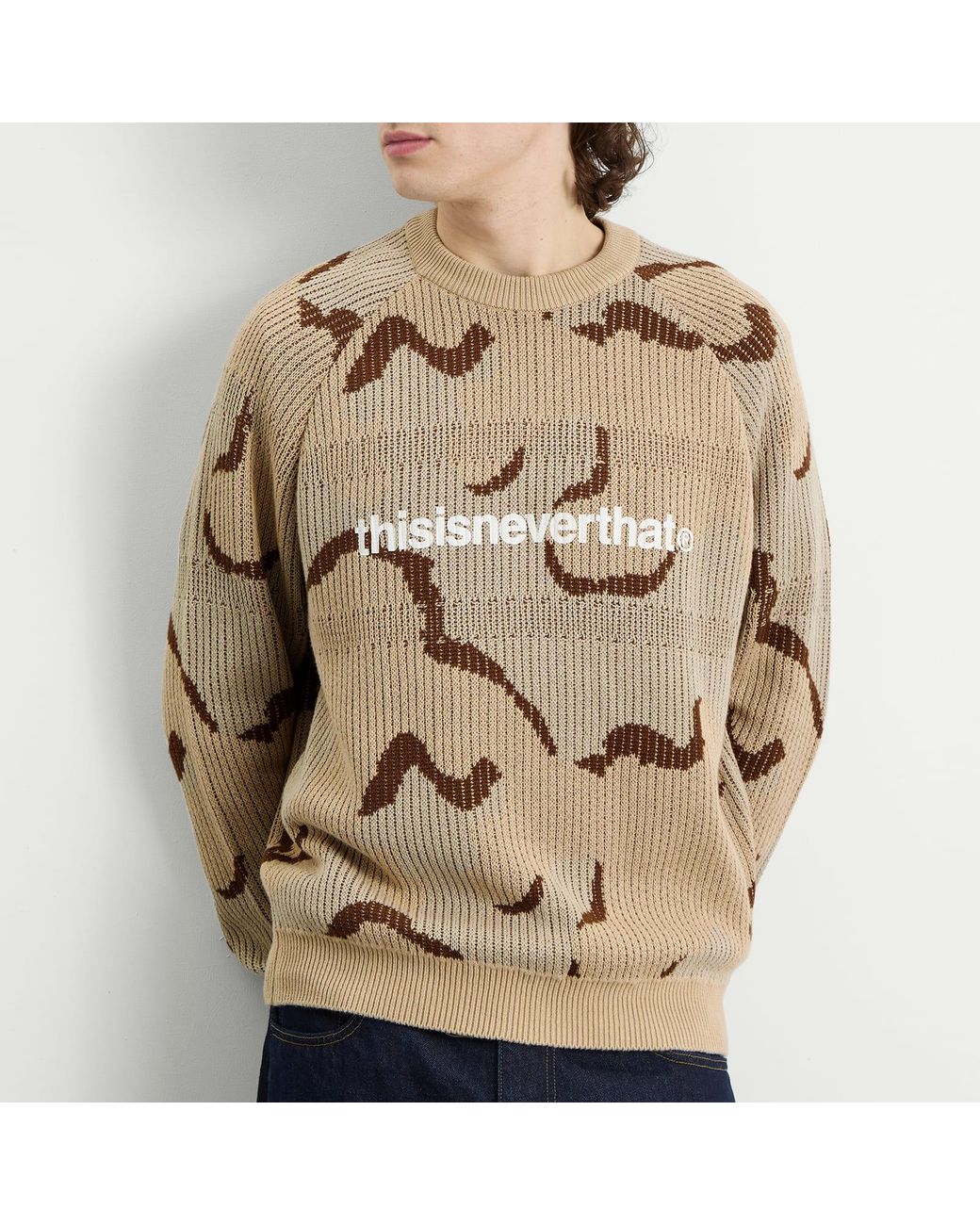 Thisisneverthat Natural T-Logo Knit Jumper for men