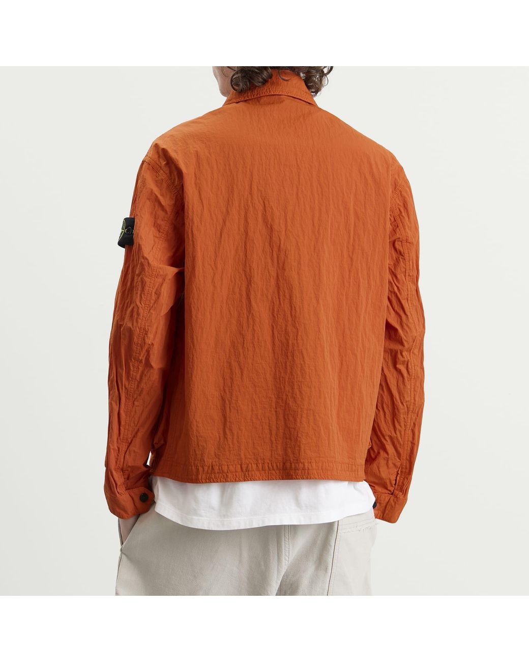 Stone Island Brown Warp Rib Nylon-Tc Coach Jacket for men