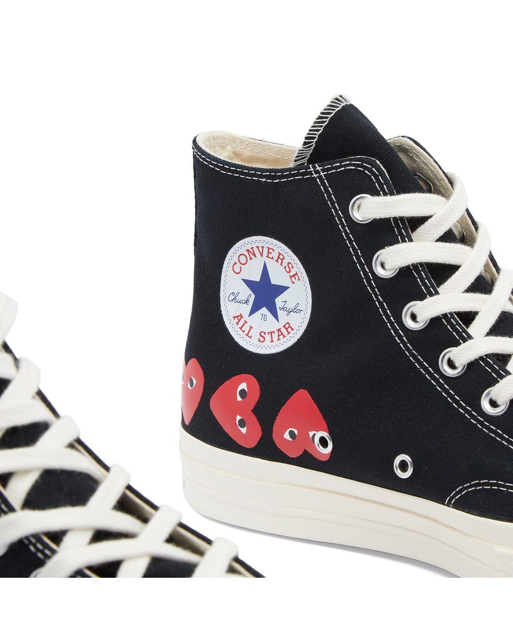 COMME DES GARÇONS PLAY Blue X Converse Multi Heart High Sneakers for men