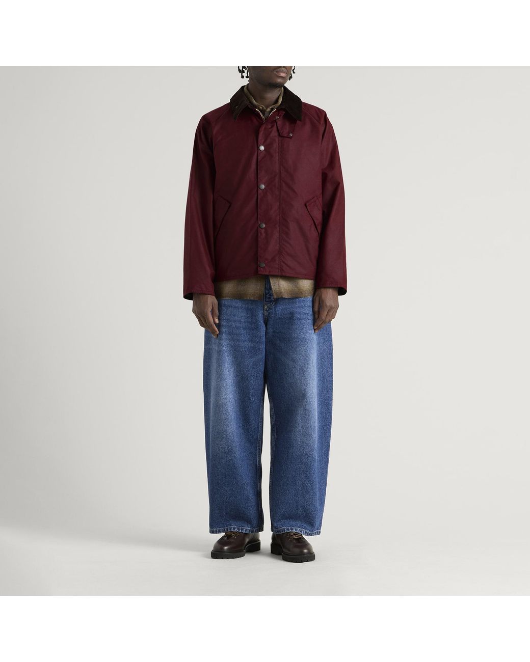Barbour Red Os Transport Wax Jacket for men