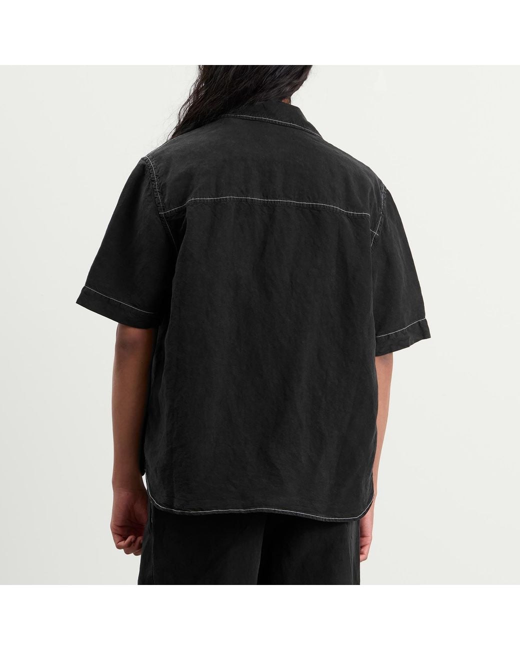 Amiri Black Script Linen Shirt for men