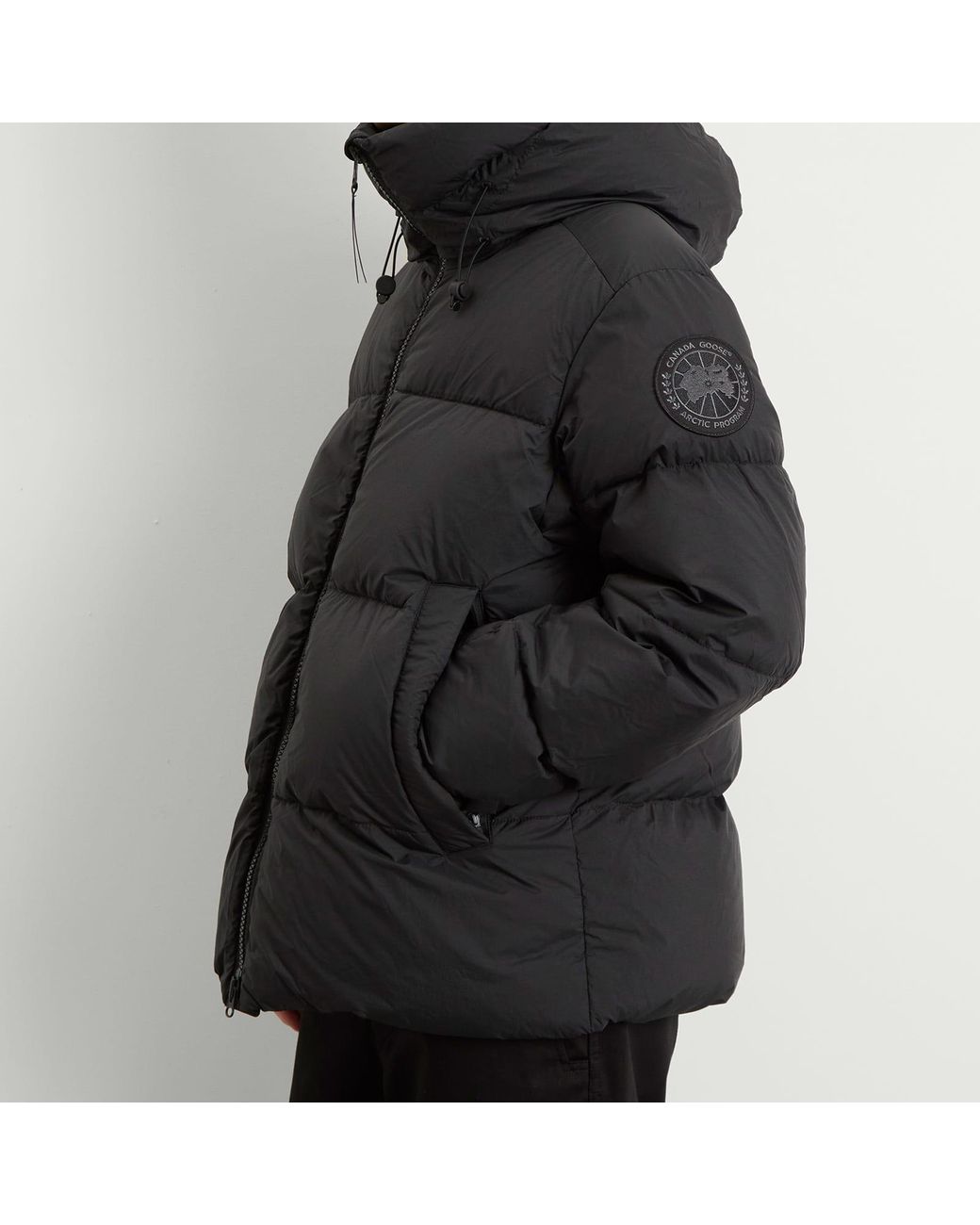 Canada Goose Black Crofton Matte Puffer Jacket for men
