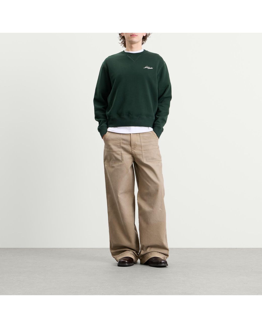 Acne Green Feomi U Venice Logo Jumper for men
