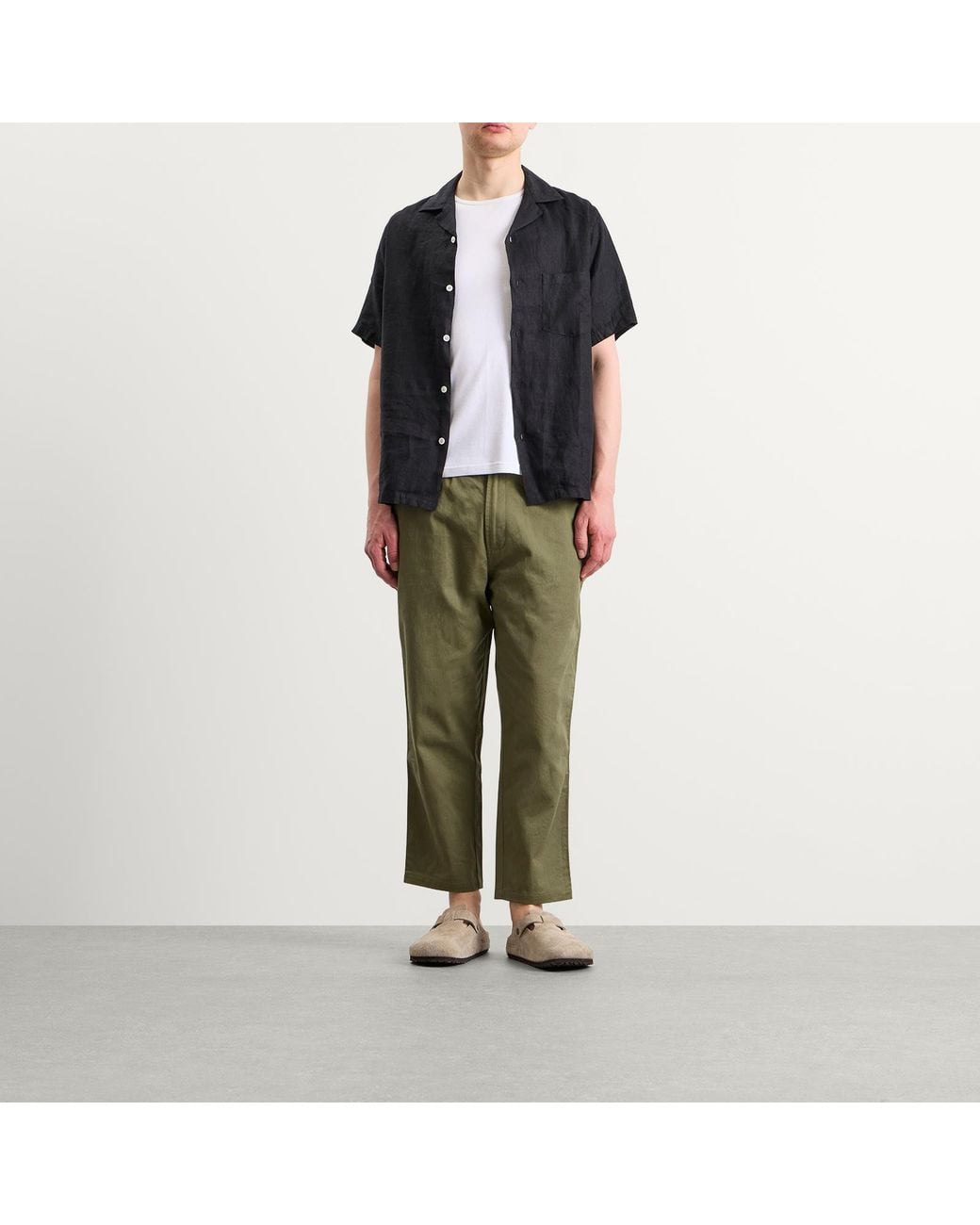 Universal Works Green Twill Hi Water Trouser for men