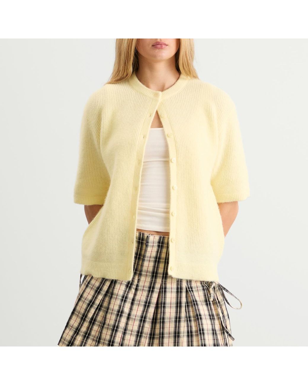 Samsøe & Samsøe Yellow Saanouria Shorts Sleeve Cardigan