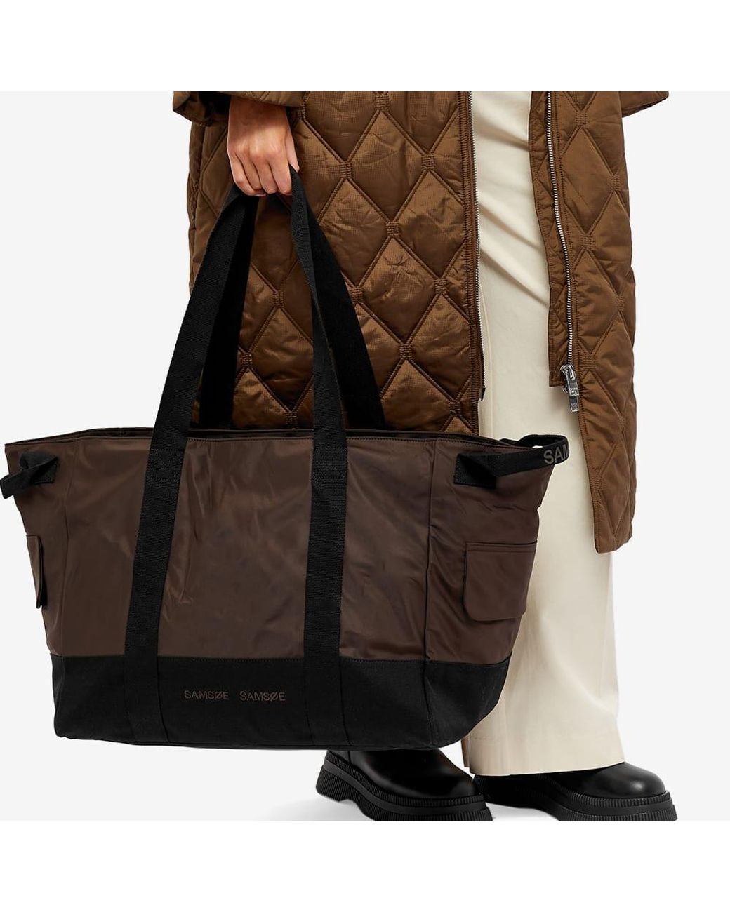 Samsøe & Samsøe Haily Large Shopper Bag in Brown | Lyst Canada