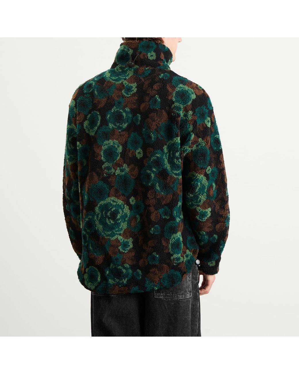 Napapijri X Martine Rose Jacquard Fleece Jacket in Green for Men
