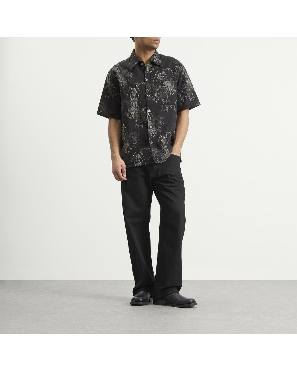 Our Legacy Black Print Every Shirt Shortsleeve for men