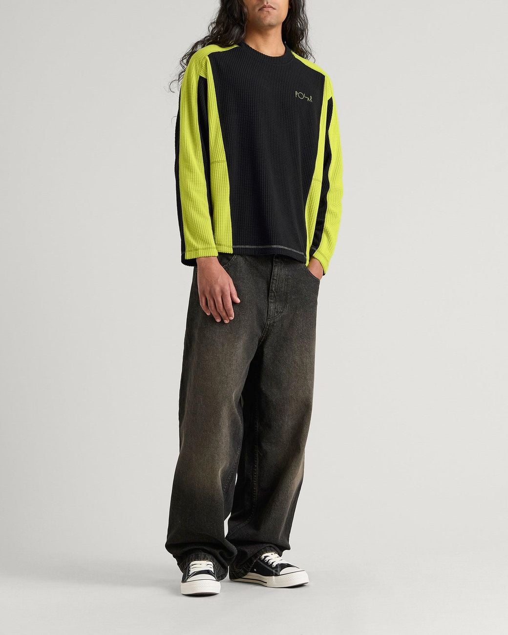 Chartruce Color Code POLAR SKATE Grid Fleece Jumper in Black for Men | Lyst