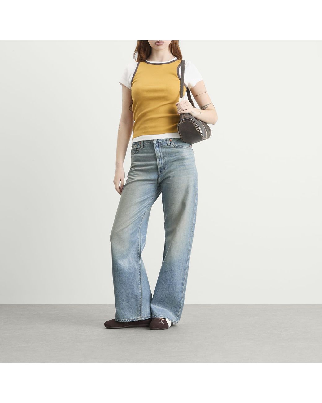 Levi's Blue Ribcage Wide Leg H223 Jeans