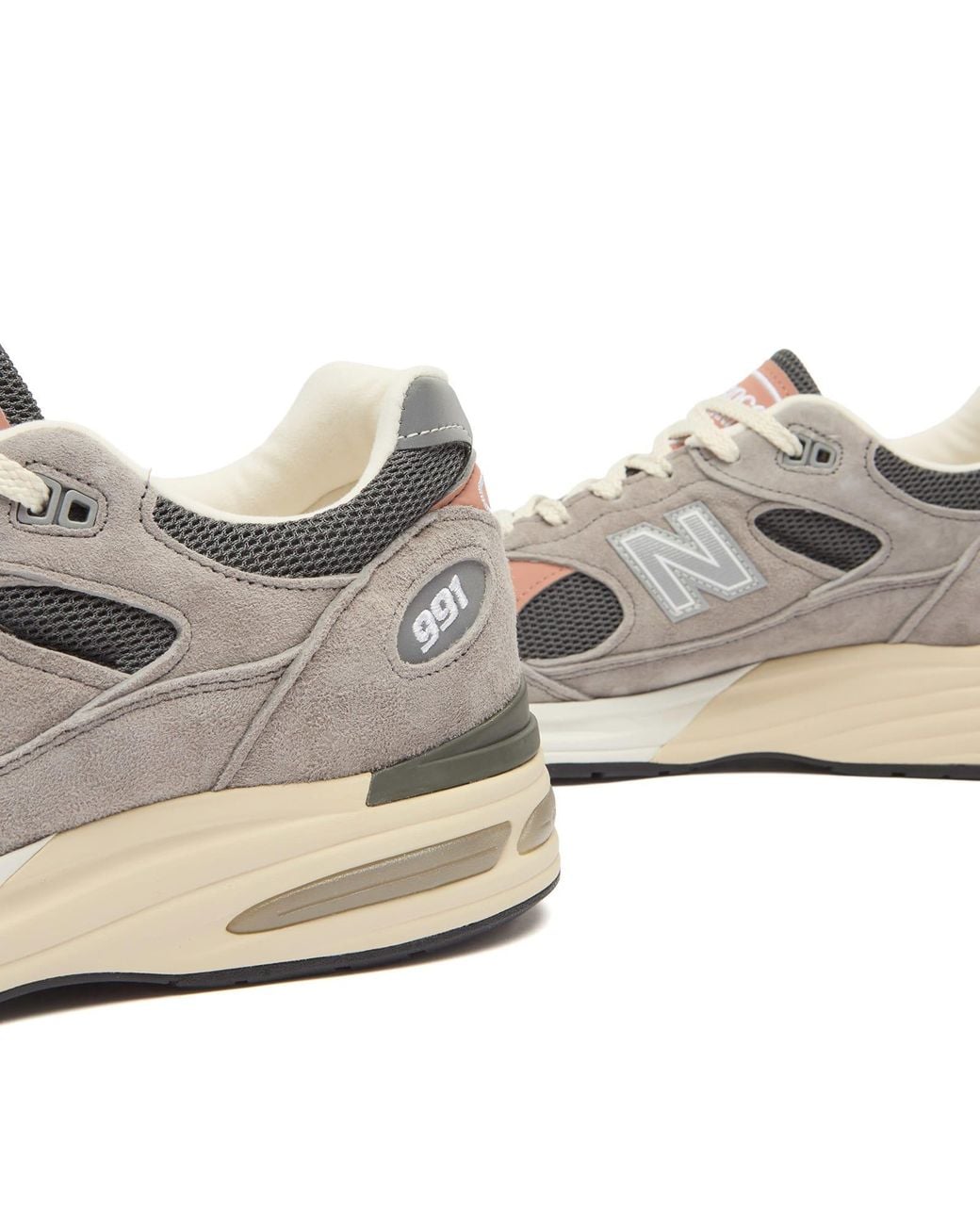 New Balance White 991V2 Sneaker