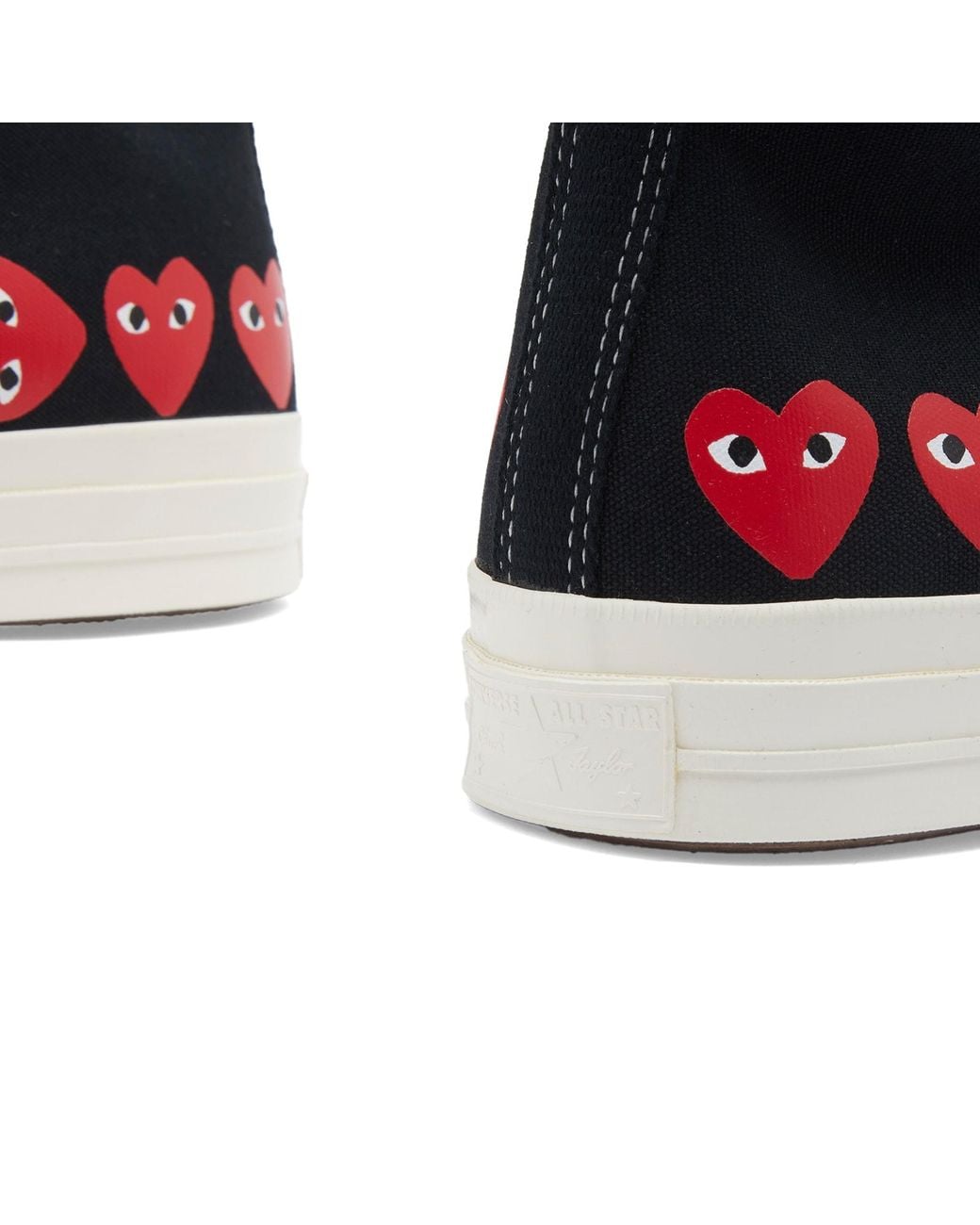 COMME DES GARÇONS PLAY Blue X Converse Multi Heart High Sneakers for men