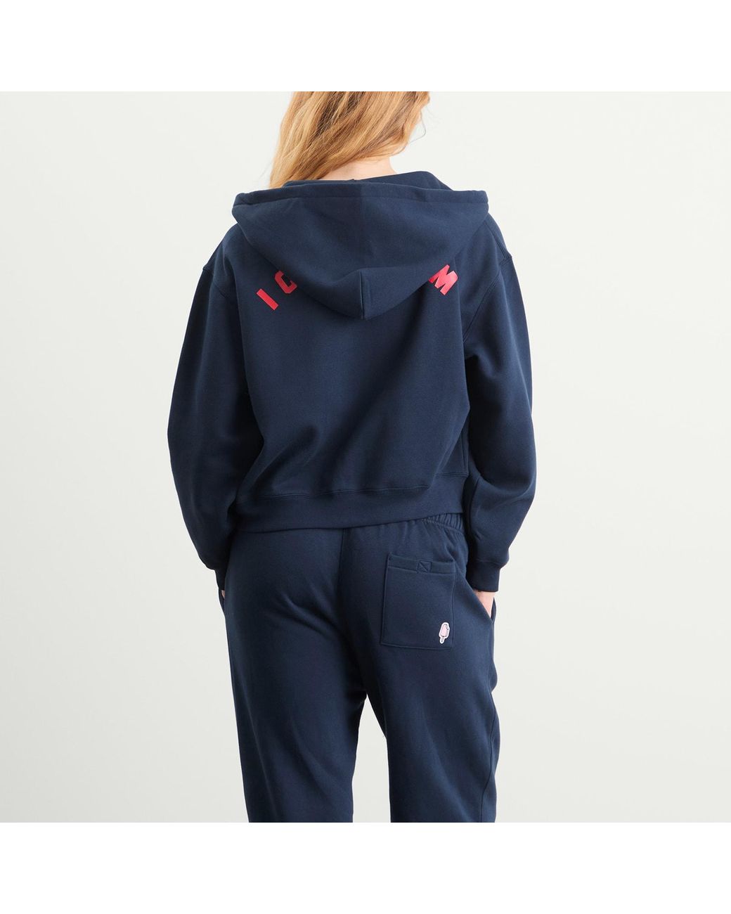 ICECREAM Blue Cone Cropped Zip Through Hoodie