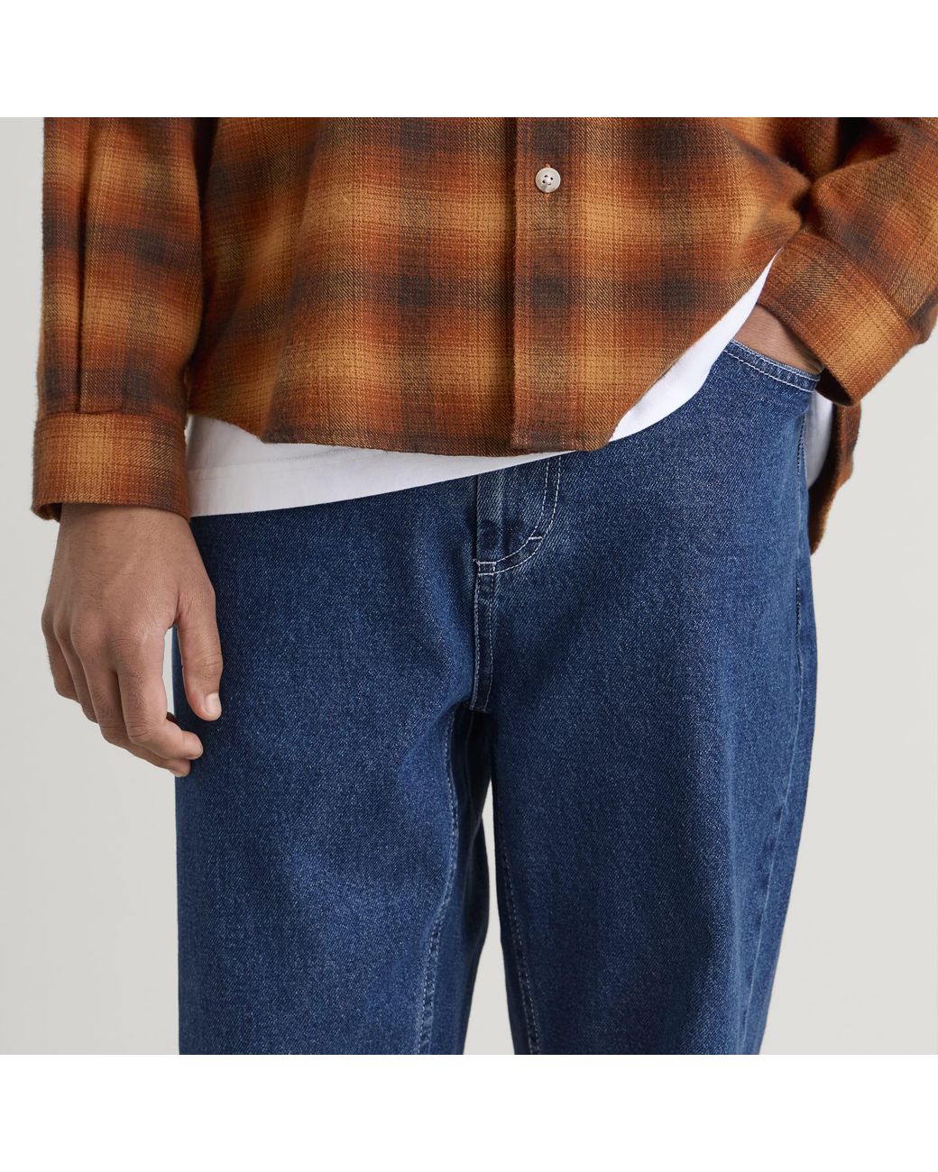 POLAR SKATE Blue 91 Loose Straight Jeans for men