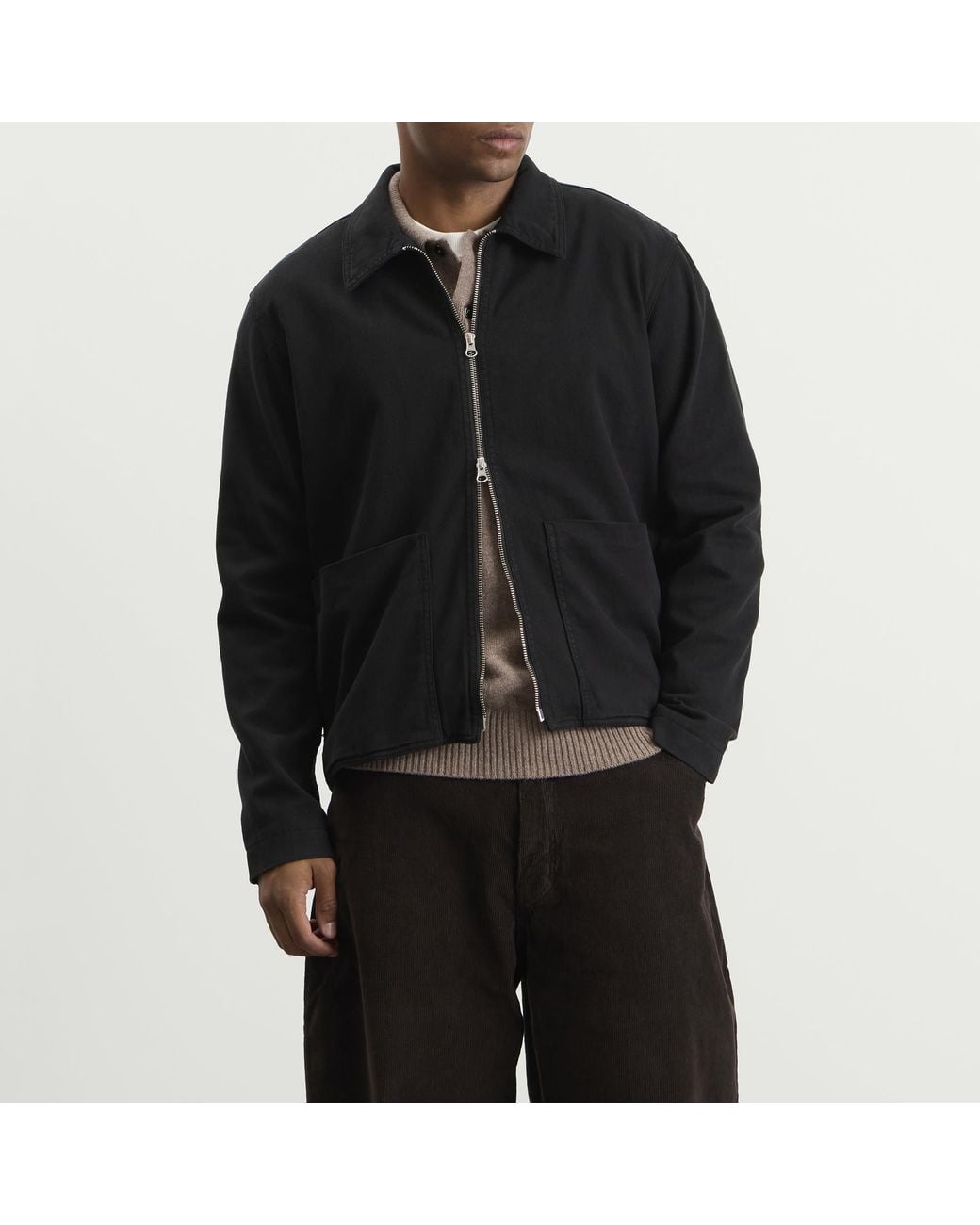 YMC Black Garment Dyed Bay City Jacket for men