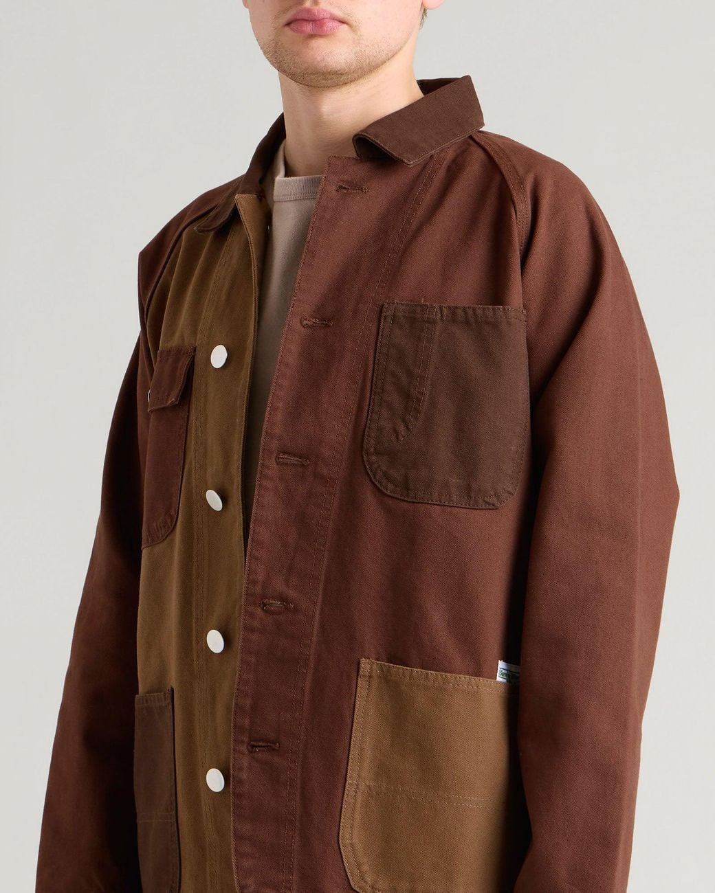 Service Works Brown Patchwork Coverall 2.0 Jacket for men
