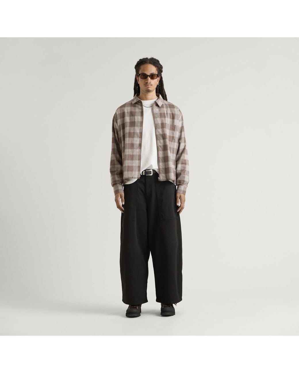 END. Brown Border Shirt for men